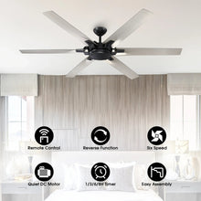 Carregar imagem no visualizador da galeria, 70" Madhya Industrial Ceiling Fan with Remote Control