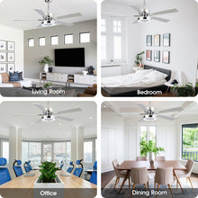 Carregar imagem no visualizador da galeria, 52" Vendome Industrial DC Motor Downrod Mount Reversible Ceiling Fan with Lighting and Remote Control