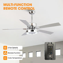 Carregar imagem no visualizador da galeria, 52" Vendome Industrial DC Motor Downrod Mount Reversible Ceiling Fan with Lighting and Remote Control