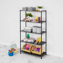 Load image into Gallery viewer, 14" x 30" x 60" 5-Tier Wire Rack - Black