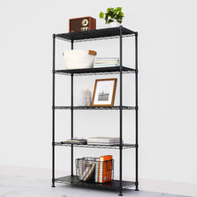 Load image into Gallery viewer, 14" x 30" x 60" 5-Tier Wire Rack - Black