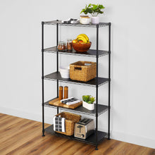 Load image into Gallery viewer, 14" x 30" x 60" 5-Tier Wire Rack - Black