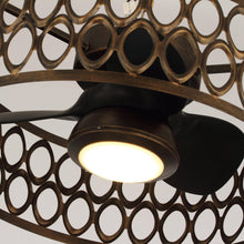 Carregar imagem no visualizador da galeria, 21" Kanpur Farmhouse Flush Mount Reversible Ceiling Fan with LED Lighting and Remote Control