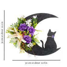Load image into Gallery viewer, Black Cat Wreath
