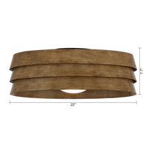 Carregar imagem no visualizador da galeria, 22" Farmhouse Flush Mount Reversible Ceiling Fan with LED Lighting and Remote Control