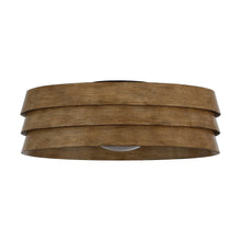 Carregar imagem no visualizador da galeria, 22" Farmhouse Flush Mount Reversible Ceiling Fan with LED Lighting and Remote Control