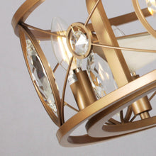 Carregar imagem no visualizador da galeria, 22" Kashmir Modern Glod Reversible Crystal Fandelier Ceiling Fan with Lighting and Remote Control