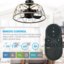 Carregar imagem no visualizador da galeria, 23" Modern Satin Nickel DC Motor Downrod Mount Reversible Fandelier Ceiling Fan with Lighting and Remote Control