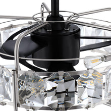 Carregar imagem no visualizador da galeria, 23" Modern DC Motor Downrod Mount Reversible Fandelier Ceiling Fan with Lighting and Remote Control