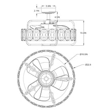 Carregar imagem no visualizador da galeria, 23" Modern DC Motor Downrod Mount Reversible Fandelier Ceiling Fan with Lighting and Remote Control