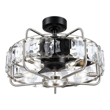 Carregar imagem no visualizador da galeria, 23" Modern DC Motor Downrod Mount Reversible Fandelier Ceiling Fan with Lighting and Remote Control