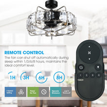 Carregar imagem no visualizador da galeria, 23" Modern DC Motor Downrod Mount Reversible Fandelier Ceiling Fan with Lighting and Remote Control