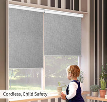Carregar imagem no visualizador da galeria, GENIMO 100% Blackout Roller Window Shades, Window Blinds Cordless with Thermal Insulated, UV Protection Fabric, Mini French Door Blinds for Home, Office