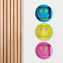 Load image into Gallery viewer, Bundle | Happy Faces With Lightning Bolt Eyes 3-Piece Multicolor Set