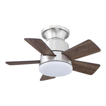 Carregar imagem no visualizador da galeria, 24" Farmhouse Flush Mount Reversible Iron Ceiling Fan with Lighting and Remote Control