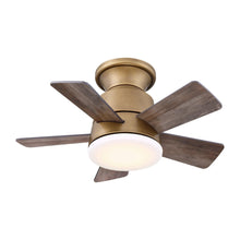 Carregar imagem no visualizador da galeria, 24" Farmhouse Flush Mount Reversible Iron Ceiling Fan with Lighting and Remote Control