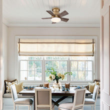 Carregar imagem no visualizador da galeria, 24" Farmhouse Flush Mount Reversible Iron Ceiling Fan with Lighting and Remote Control