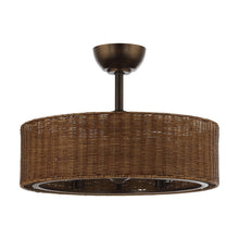 Carregar imagem no visualizador da galeria, 24" Farmhouse DC Motor Ceiling Fan with Lighting and Remote Control