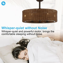 Carregar imagem no visualizador da galeria, 24" Farmhouse DC Motor Ceiling Fan with Lighting and Remote Control