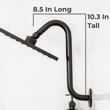 Carregar imagem no visualizador da galeria, 10.5 in. S-Shaped Stainless Steel Shower Head Extension Arm (Black Finish)