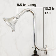 Carregar imagem no visualizador da galeria, 10.5 in. S-Shaped Stainless Steel Shower Head Extension Arm (Chrome Finish)