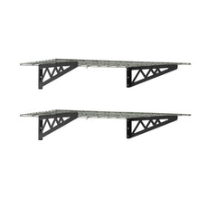 Carregar imagem no visualizador da galeria, 24" x 48" Wall Shelving (Two Pack with Hooks)