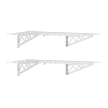 Carregar imagem no visualizador da galeria, 24" x 48" Wall Shelving (Two Pack with Hooks)
