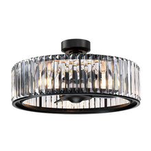 Carregar imagem no visualizador da galeria, 26" Henslee Modern DC Motor Reversible Crystal Fandelier Ceiling Fan with Lighting