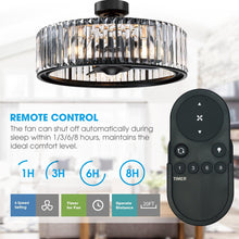 Carregar imagem no visualizador da galeria, 26" Henslee Modern DC Motor Reversible Crystal Fandelier Ceiling Fan with Lighting