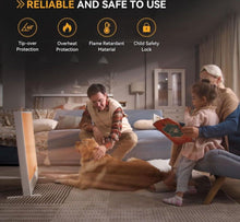 Carregar imagem no visualizador da galeria, Portable Electric Space Heater - Safe and Quiet Heater for Indoor, Large Room, Office, Bedroom, and Garage Use, Advanced Far-Infrared Heat with Thermo