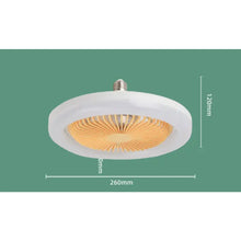 Carregar imagem no visualizador da galeria, 26CM Remote Control LED Light and Fan - Ceiling Fan with E27 Lamp