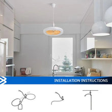 Carregar imagem no visualizador da galeria, 26CM Remote Control LED Light and Fan - Ceiling Fan with E27 Lamp