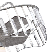 Carregar imagem no visualizador da galeria, 27" Modern Brush Nickel Flush Mount Reversible Ceiling Fan with Lighting and Remote Control