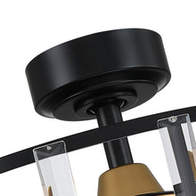 Carregar imagem no visualizador da galeria, 27" Modern DC Motor Downrod Mount Reversible Crystal Ceiling Fan with Lighting and Remote Control
