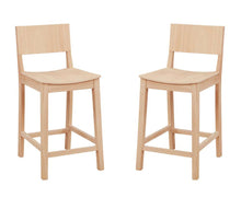 Load image into Gallery viewer, LINON HOME DECOR - DEVIN COUNTER STOOL UNFINISHED (SET OF 2) - CS279UNF02KD