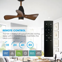 Carregar imagem no visualizador da galeria, 28" Kwang Farmhouse DC Motor Downrod Mount Reversible Ceiling Fan with LED Lighting and Remote Control