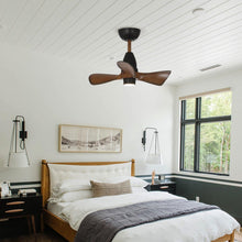 Carregar imagem no visualizador da galeria, 28" Kwang Farmhouse DC Motor Downrod Mount Reversible Ceiling Fan with LED Lighting and Remote Control