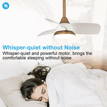 Carregar imagem no visualizador da galeria, 28" Modern DC Motor Downrod Mount Reversible Ceiling Fan with LED Lighting and Remote Control