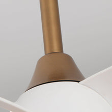 Carregar imagem no visualizador da galeria, 28" Modern DC Motor Downrod Mount Reversible Ceiling Fan with LED Lighting and Remote Control