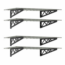Carregar imagem no visualizador da galeria, 24" x 48" Wall Shelves Combo (Four Pack with Hooks)