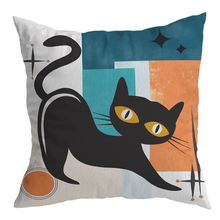 Carregar imagem no visualizador da galeria, Atomic Retro Feline Cushion Cover