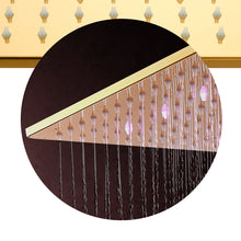 Cargar imagen en el visor de la galería, 12 Inch or 16 Inch LED Color Changing Ceiling Mounted 2 Way Polished Gold Shower System - Includes Rough-in Valve Body and Trim