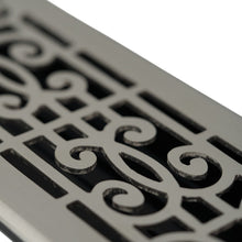 Cargar imagen en el visor de la galería, Cast Brass Baroque Vent Covers - Brushed Nickel