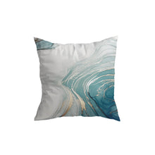 Carregar imagem no visualizador da galeria, Turquoise Gold Marble Pattern Cushion Covers
