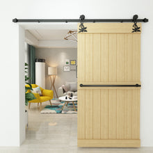 Load image into Gallery viewer, Non-Bypass Sliding Barn Door Hardware Kit - Flower Design Roller