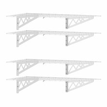 Carregar imagem no visualizador da galeria, 24" x 48" Wall Shelves Combo (Four Pack with Hooks)