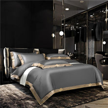 Load image into Gallery viewer, Border Embroidered Cotton Duvet Cover Set