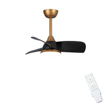 Carregar imagem no visualizador da galeria, 28" Modern DC Motor Downrod Mount Reversible Ceiling Fan with LED Lighting and Remote Control