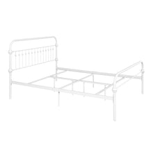 Carregar imagem no visualizador da galeria, 86.4" L X 59.6" W X 44" H Metal Bed Frame Queen Size Standerd Bed Frame - WHITE