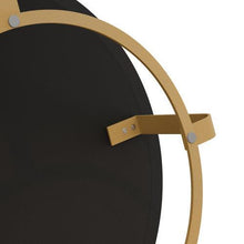 Carregar imagem no visualizador da galeria, 31.5" Modern round coffee table Wooden carving pattern coffee table with metal legs for living room reception room office Golden